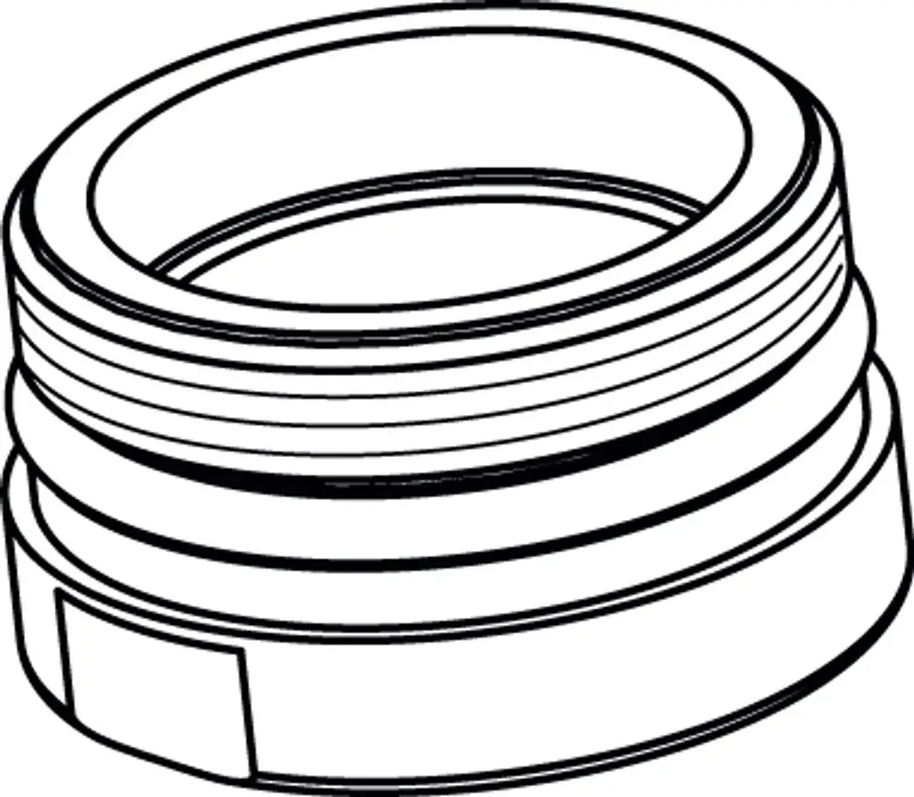 Adapter mit Gewinde, geeignet für Luftsprudler. Abbildung zeigt chromfarbenes Design. Produkt von Ideal Standard für effiziente Nutzung im Sanitärbereich.